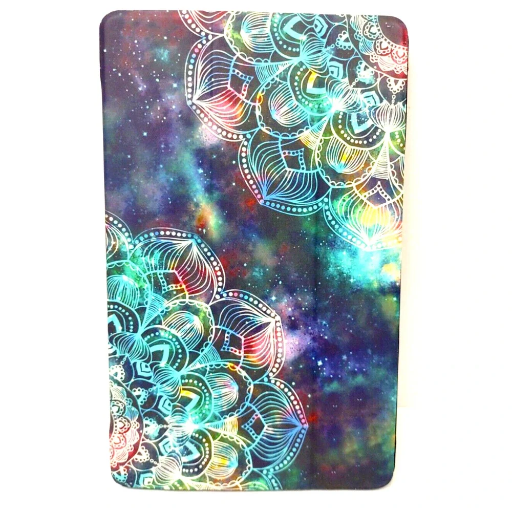 ZHK Galaxy Tab 10.0 Plus Folio Case Fold out Stand, Mandala Pattern, Magnets